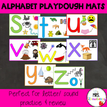 alphabet playdough mats by mrs strawberry teachers pay teachers