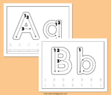 Alphabet Playdough Mats A-Z Tracing Practice Fine Motor Ac