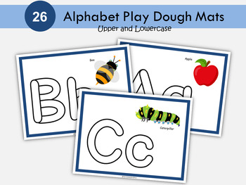 Preview of Alphabet Playdough Mats, ABC Play Dough Mats, Play Doh Mats, Preschool, T-428