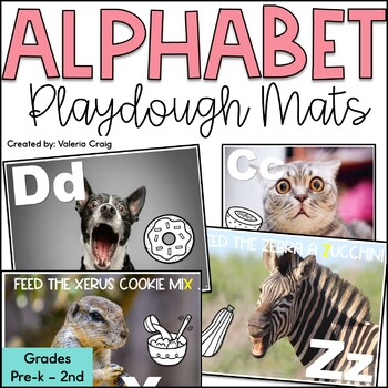 Alphabet Playdough Mats / Play Dough Mats / Playdoh Mats / Animal Theme