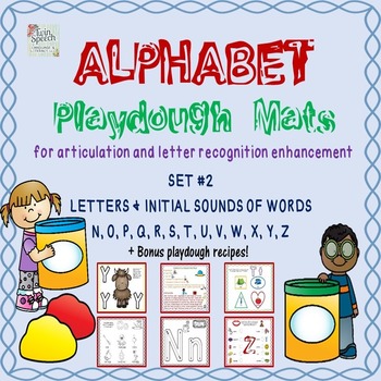 Alphabet Playdough Mats For Letter Recognition Or Articulation N To Z