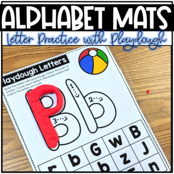 Preview of Alphabet Playdough Mats | Letter Identification for Uppercase and Lowercase