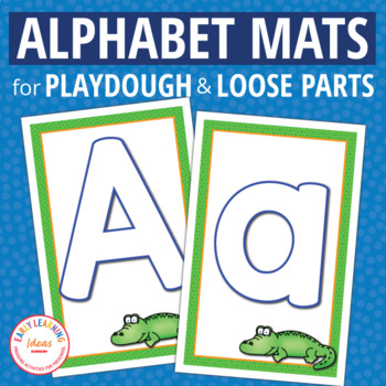 Preview of Alphabet Playdough Mats - ABC Letter Activities -  Fine Motor Task Boxes & Bins