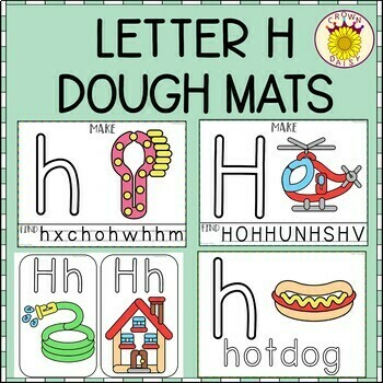 Alphabet Playdough Mats and Cards Letter H by Crown Daisy | TPT