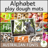 Alphabet Playdough Mats in Kindergarten and Australian Fonts