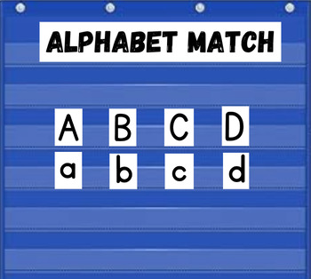 Alphabet Pocket Chart | Uppercase & Lowercase Match by Kish In The ...