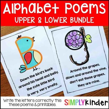Preview of Alphabet Posters with Letter Formation Posters & Poems-Upper & Lowercase Letters