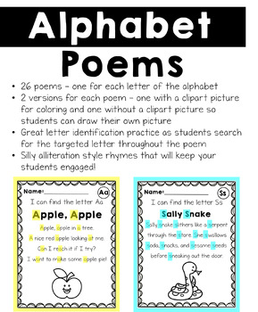 Alphabet Poems by Lacey Moats | TPT