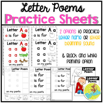 Alphabet Poems A-Z | Letter & Letter Sounds | Poetry Notebook | Back To ...