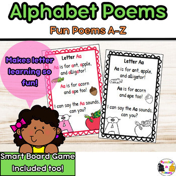 Alphabet Poems A-Z | Smart Board Beginning Sounds Game by Purrrfect in ...