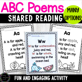 Alphabet Poems ABC Poetry Beginning Sounds Poems Activities for Shared ...