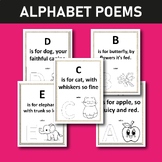 Alphabet Poems Activity Worksheet, Read and color