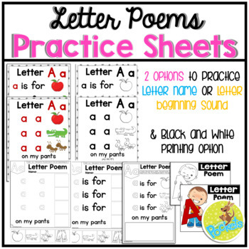 Alphabet Poems Beginning Sounds and Reader Books - ABC Poems and Readers