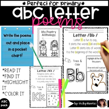Preview of Alphabet Poems | Letter of the Week Poems