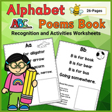 ABC Letter Poems Worksheets: Recognition, Coloring, Drawin