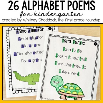 Alphabet Poems for Kindergarten Shared Reading | TpT