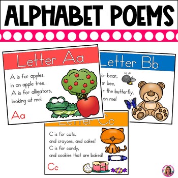 Alphabet Poems for Shared Reading POWERPOINT and Colored Printable Version