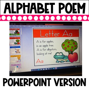 Alphabet Poems for Shared Reading POWERPOINT and Colored Printable Version