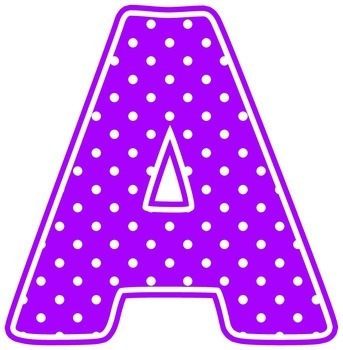 Polka Dot Classroom Decor | Bulletin Board | Clip Art Alphabet Letter Set