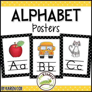 Preview of Alphabet Posters | Bold Black Polka Dots