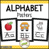 Alphabet Posters | Bold Black Polka Dots