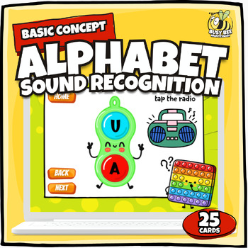 Preview of Alphabet Pop | Sound Recognition (2 choices)