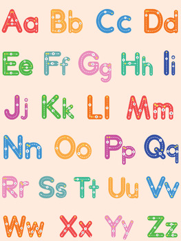 Preview of Alphabet Poster 18in x 24in
