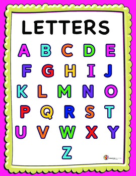 Alphabet Poster by The Creative Kinders | TPT