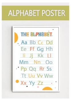 Preview of Alphabet Poster. Back to school.Educational Wall Art Printable, Homeschool Class