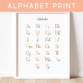 Alphabet Poster, Cursive, Print, Visual Aid, Classroom Dis