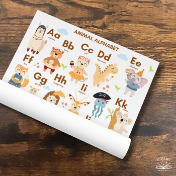 Preview of Alphabet Poster | Cute Animal Characters | High Resolution Printable
