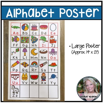 Alphabet Poster Large by JD's Rockin' Readers | Teachers Pay Teachers