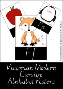 Preview of Alphabet Poster - Victorian Modern Cursive