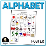 Alphabet Poster for beginning sounds with Picture Mnemonics