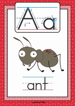 Alphabet Posters with Correct Formation and CVC Words by Lavinia Pop