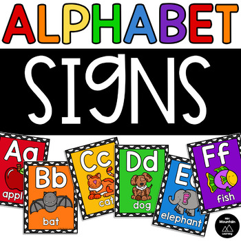 Alphabet Signs by Mini Mountain Learning | Teachers Pay Teachers