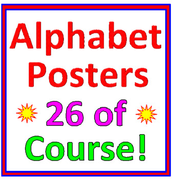 Preview of Alphabet Posters (26 Posters)