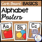 Alphabet Posters Cork Board Basics | Classroom Decor, Begi