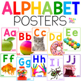 Alphabet Posters | Alphabet with Real Pictures | Colorful 