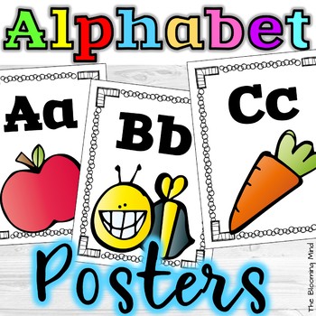 Alphabet Posters by The Blooming Mind | Teachers Pay Teachers