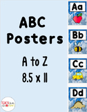Alphabet Posters A to Z (cloud background theme)