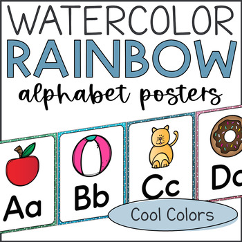 Alphabet Letters Watercolor Wall Decals