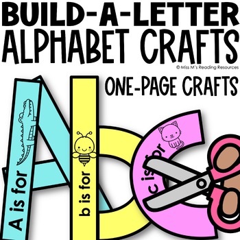 Preview of Alphabet Cards Alphabet Crafts Build a Letter Activity Letter Recognition Crafts