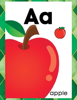 Alphabet Posters | Alphabet with Pictures | Colorful Classroom Decor