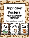 Classroom Decor Alphabet Posters - Animal Print - Animals 
