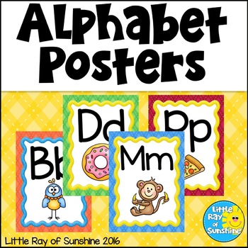 Alphabet Posters Back to School by Little Ray of Sunshine | TpT