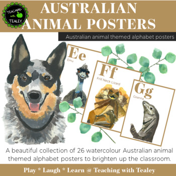 Preview of Alphabet Posters - Australian Animal Themed