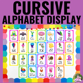 Cursive Alphabet Posters | Bright Classroom Decor | Alphab