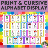 Alphabet Posters | Bright Classroom Decor | Print and Curs