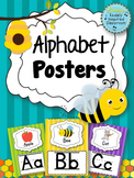 Alphabet Posters {Bright Stripes and Buzzing Bee Themes}